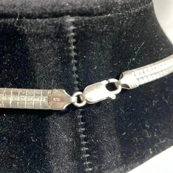 Vintage Italian sterling silver classic design omega necklace 18” - Picture 5 of 5